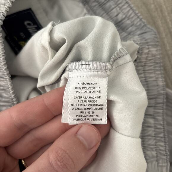 Chubbies Shorts Mens Sz M Gray Everywear 6" Floral Drawstring Zip Stretch - Picture 6 of 11